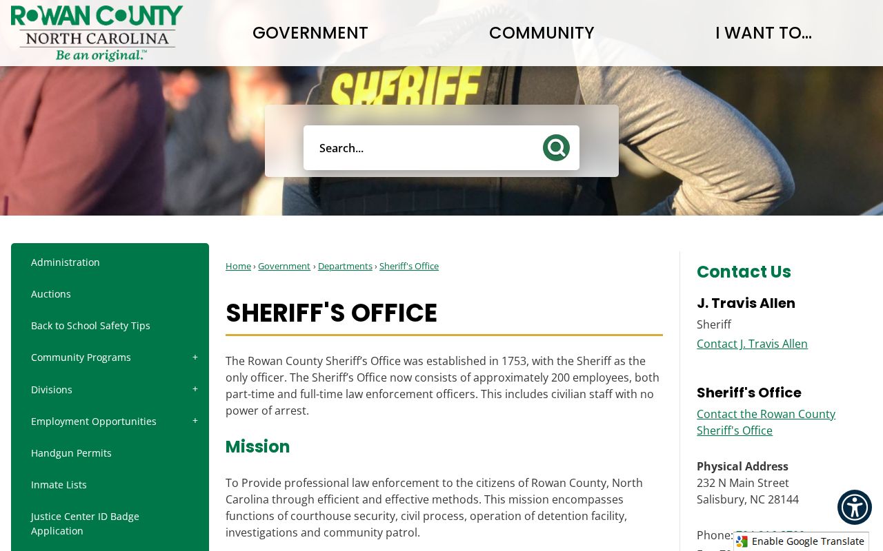 Rowan County sheriff's office