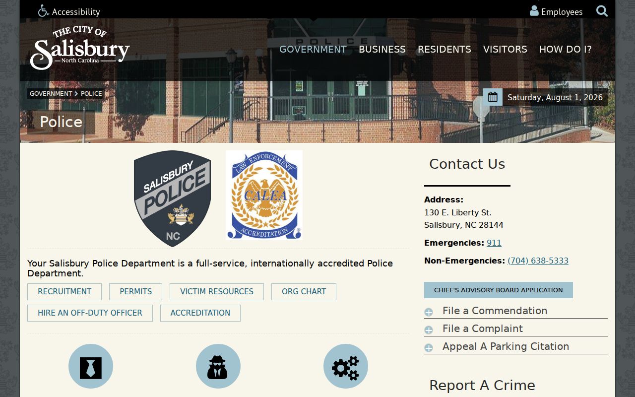 Salisbury Police source for Rowan County arrest report requests