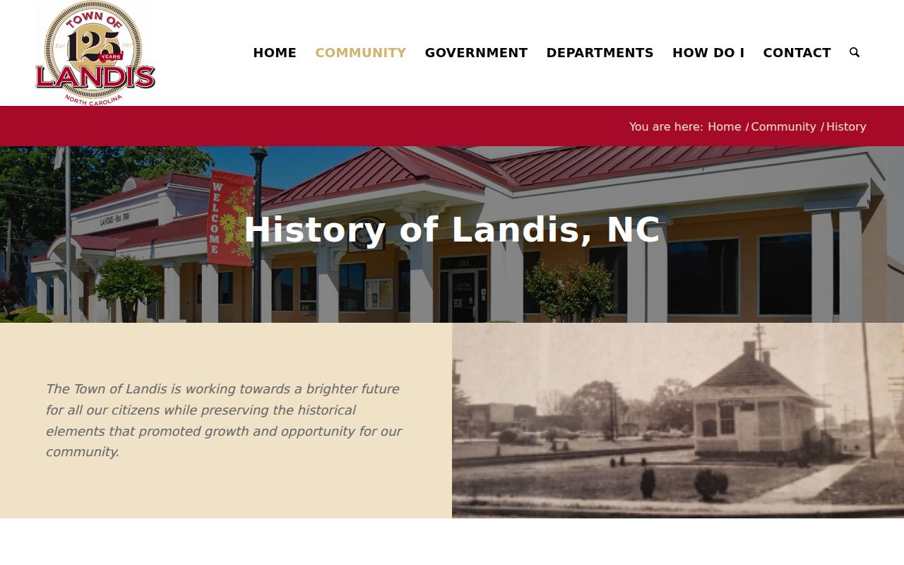 Landis local history context for Rowan County arrest records