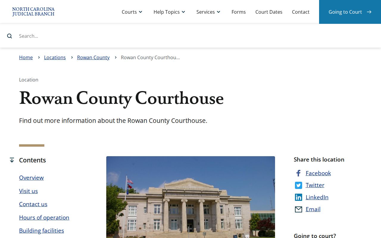 Rowan County criminal history records at the courthouse