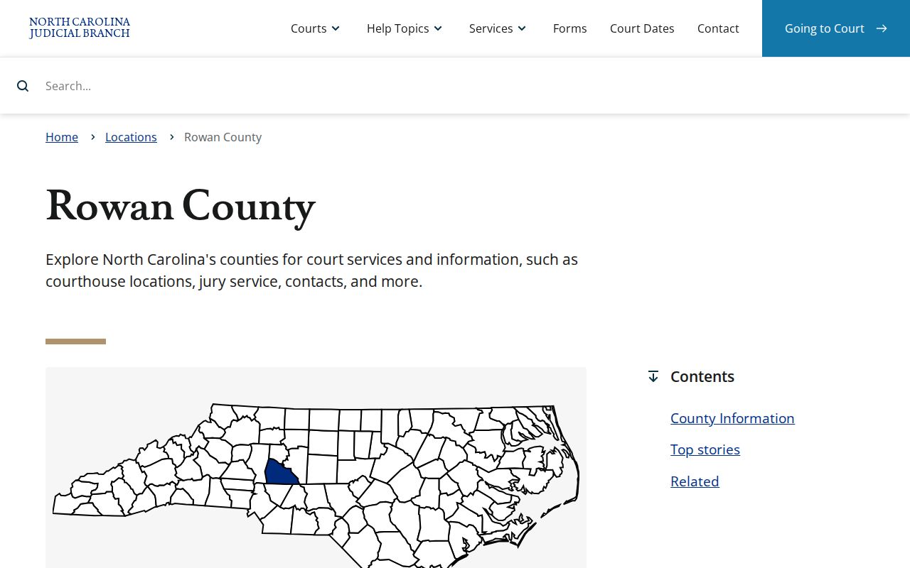 Rowan County criminal court records and eCourts services